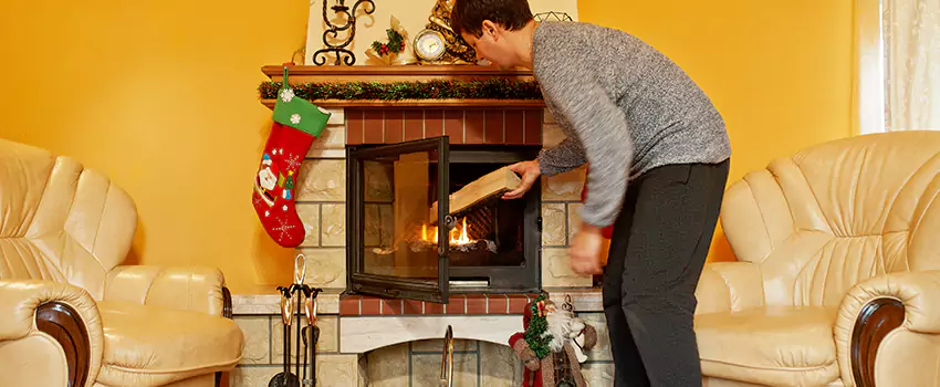 Rusted Metal Fireplace Restoration in South Holland, Illinois